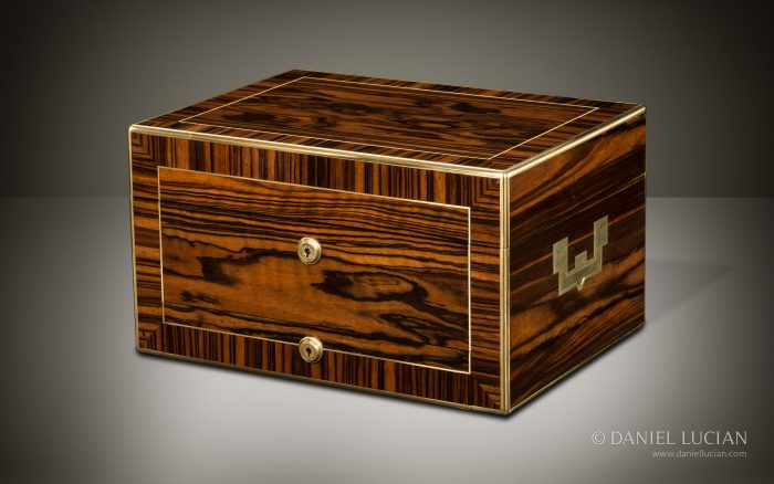 Antique Jewellery Box in Calamander with Removable Secret Compartments, by Asprey.