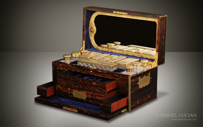 Antique Dressing Case in Coromandel by Jenner & Knewstub and James Vickery.