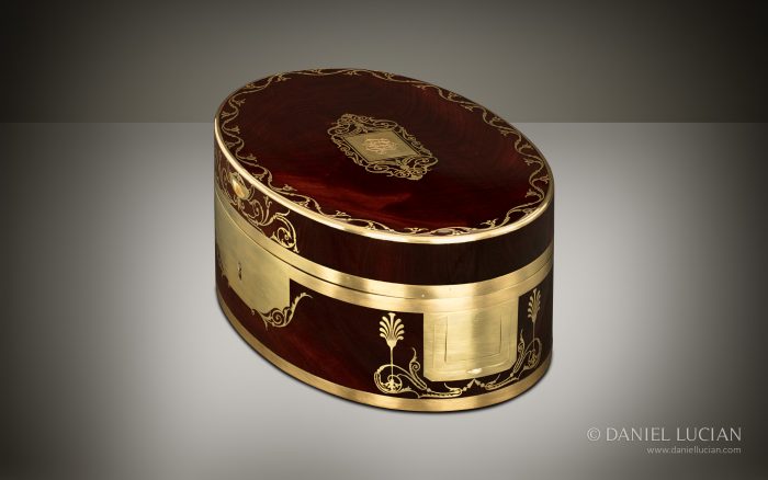 French Antique Jewellery Box in Cuban Mahogany, Attributed to Martin-Guillaume Biennais.
