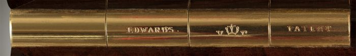 'Edwards Patent' concealed brass hinge.