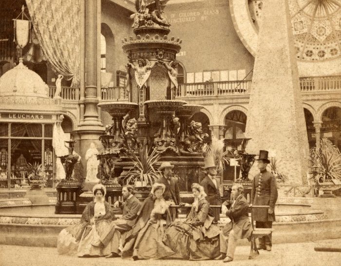 Leuchars' display stand (to the left) at the International Exhibition of 1862.
