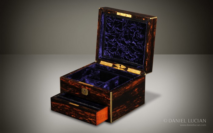 Miniature Antique Jewellery Box in Coromandel by Howell, James & Co.