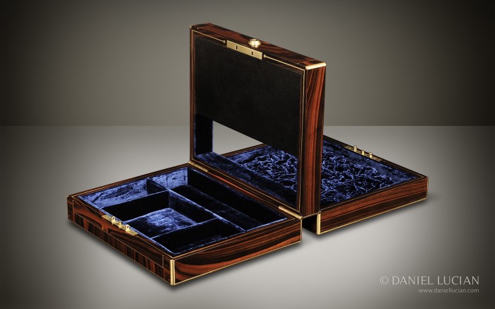 Antique Jewellery Box in Calamander, Attributed to Edwards.