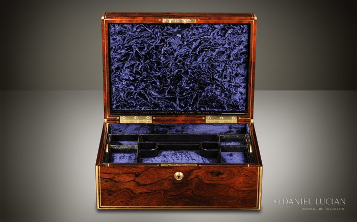 Asprey Antique Jewellery Box in Rosewood.