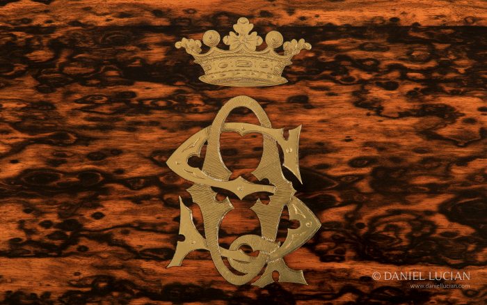 A marchioness’ coronet above an ‘S.Q’ monogram belonging to the Marchioness of Queensberry.