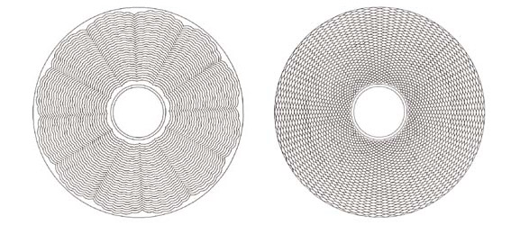 Examples of antique engine turning/ guilloché designs.