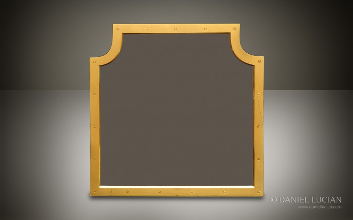 Gilt-brass mirror frame from an antique Asprey jewellery box.