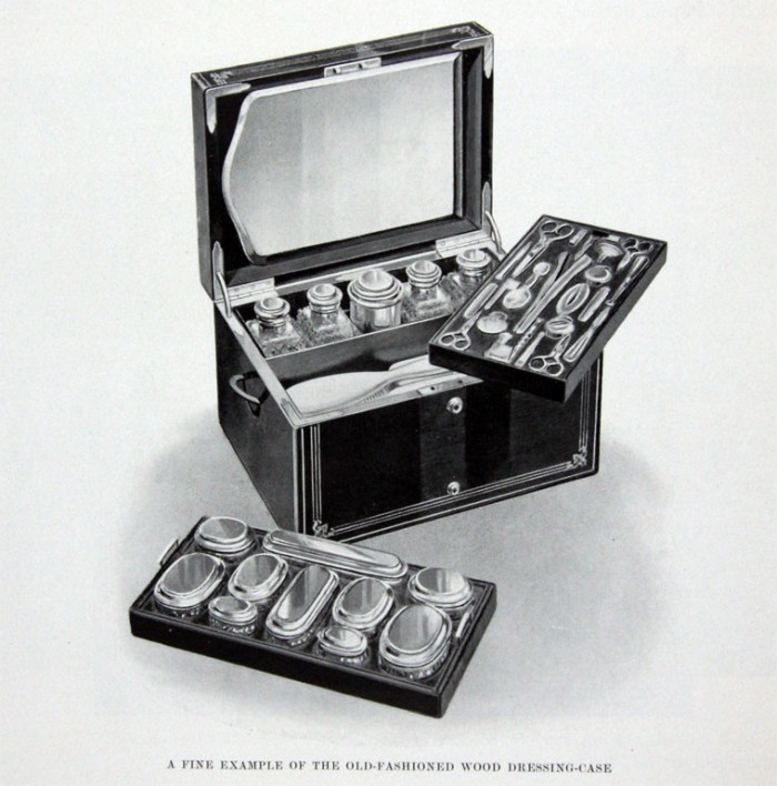 Illustration of an Asprey dressing case in ebony taken from an Asprey catalogue c.1880.