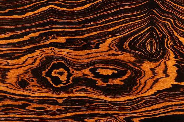 Calamander wood veneer from an antique dressing case by Walter Thornhill.