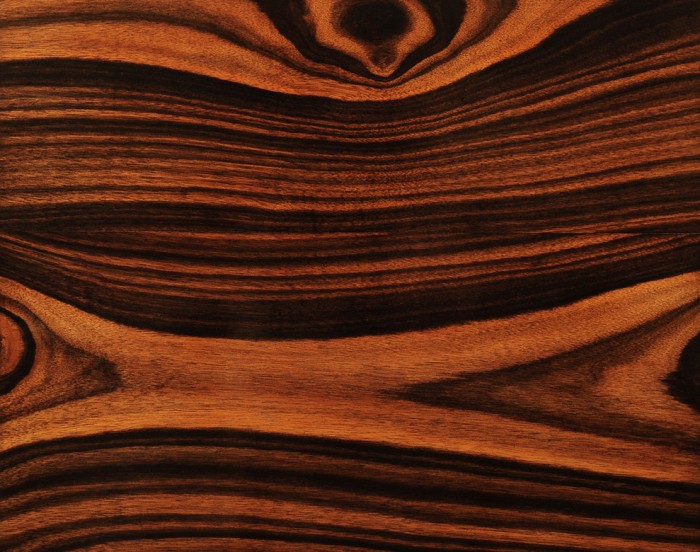 Calamander wood veneer from an antique jewellery box attributed to Edwards.