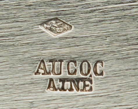 Silver mark and manufacturer's mark belonging to Jean-Baptiste Casimir Aucoc and Louis Aucoc Ainé.