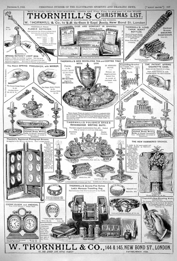 Walter Thornhill & Co advert from 1883.