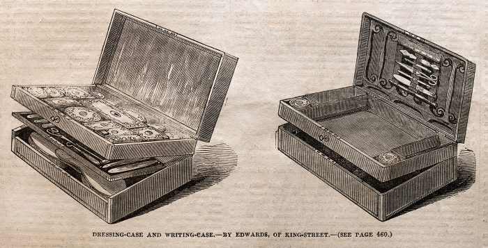 Gentleman’s dressing case and writing case by Edwards, entered into the 1851 Great Exhibition.