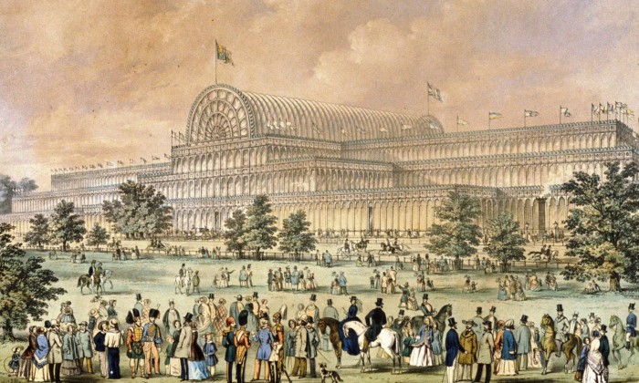 'The Crystal Palace', venue of the Great Exhibition of 1851 in Hyde Park, London.