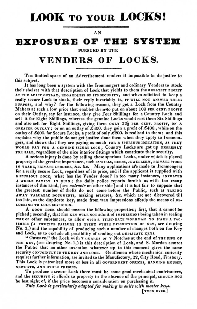 S. Mordan & Co. advertisement from 1835.