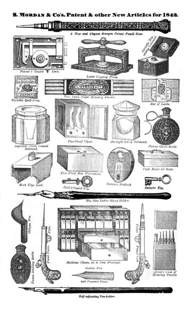 S. Mordan & Co. advertisement from 1843.