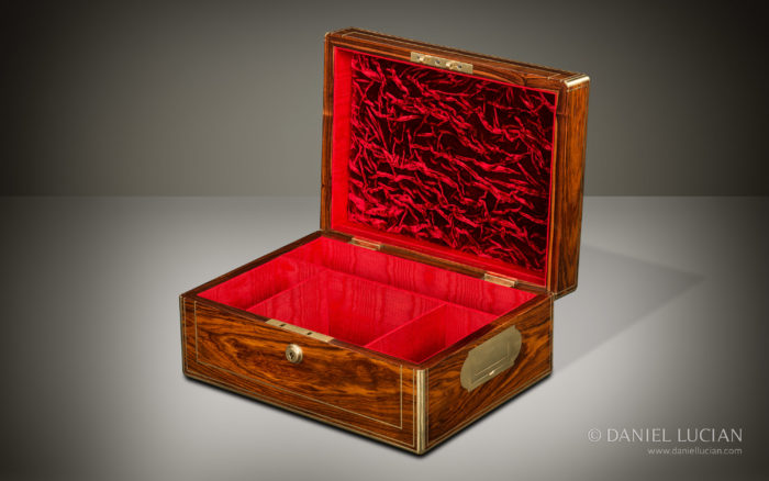 Antique Jewellery Box in Kingwood, by Wells & Lambe.