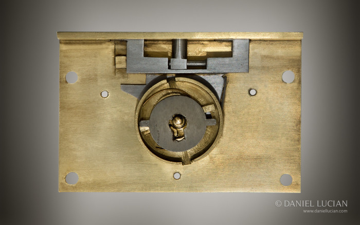 Antique Turner Patent lock disassembled.