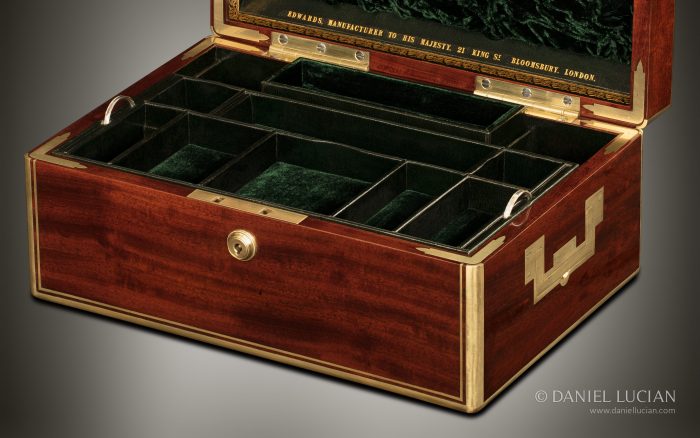 Antique Jewellery Box in Cuban Mahogany, by Edwards.