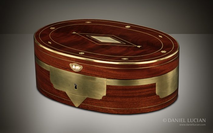 French Antique Jewellery Box in Cuban Mahogany, by Georges Monbro.