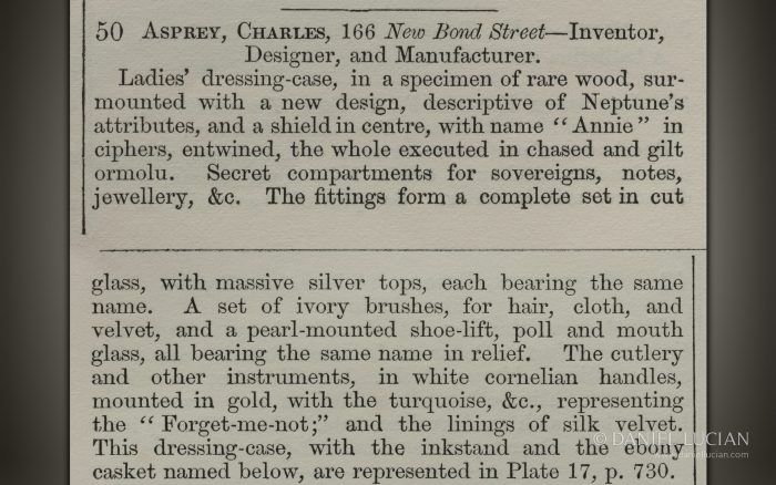 Magnificent Antique Dressing Case from Asprey, Displayed at the Great Exhibition of 1851.