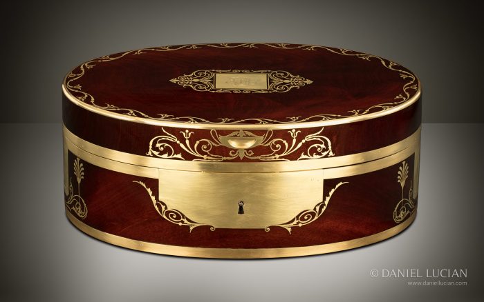 French Antique Jewellery Box in Cuban Mahogany, Attributed to Martin-Guillaume Biennais.