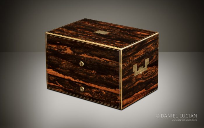 Antique Jewellery Box in Calamander, by Mechi & Bazin.